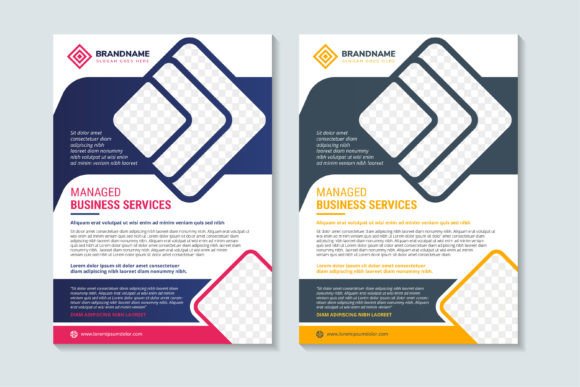 Business Services Vertical Flyer: Graphics & Print Templates