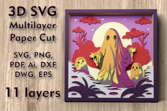 Ghost 3D SVG for Halloween Branding