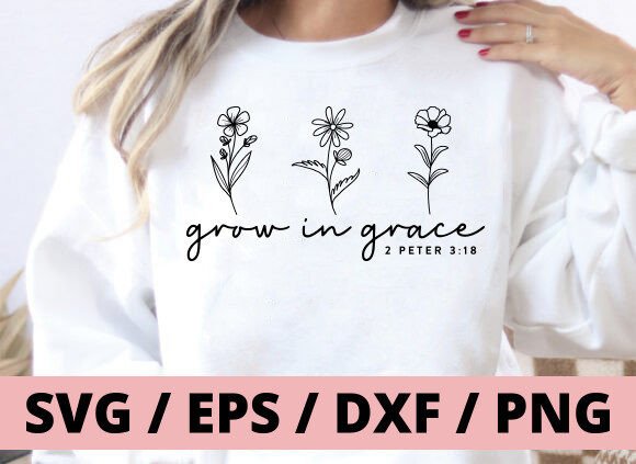 Grow in Grace: Wildflower & Faith SVG