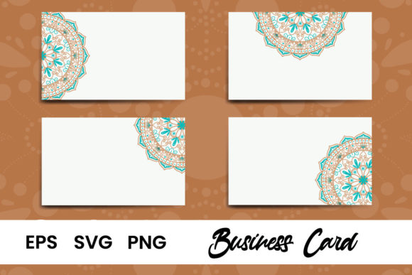 Mandala Business Card Vintage Design SVG: Graphics & Print Templates