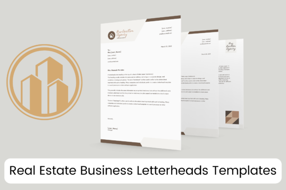 Realtor Business Letterhead Template: Graphics & Print Templates